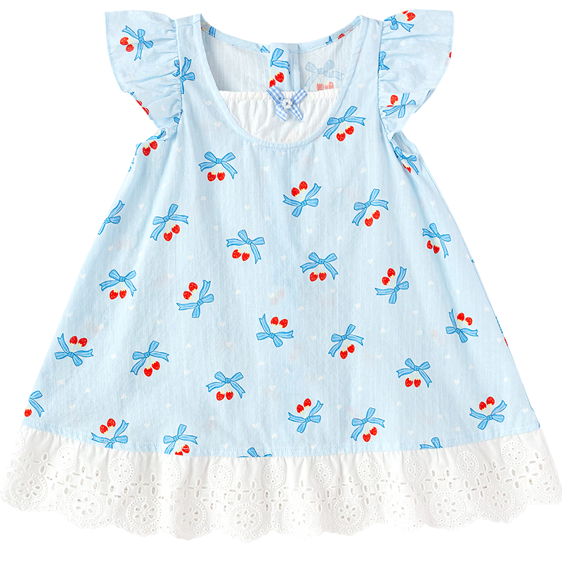 Balabala Kids Dress Baby Princess Dress 2026 Summer New Girls Cotton Sweet Cute Skirt