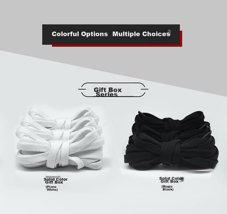 FOOTOPPO Shoelaces White Black Colorful Flat Shoelaces for Men Women Compatible with White Sneakers Sports Shoes Athletic Shoes 2