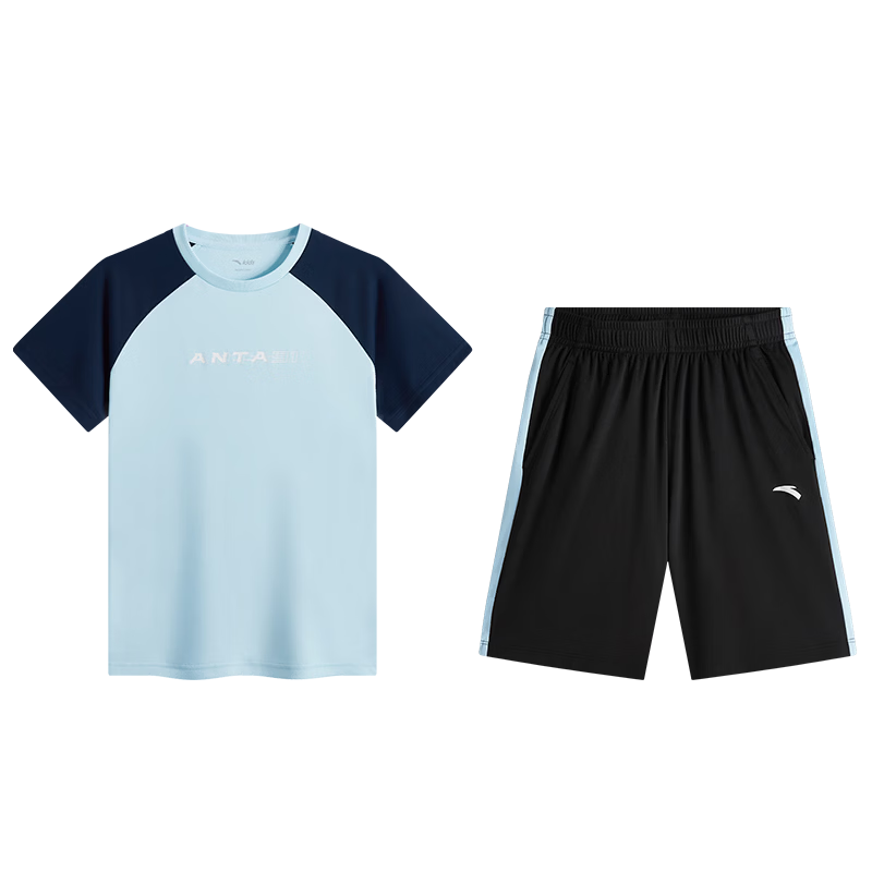 Anta Kids Sports Set Boys and Girls 2026 Summer Comfortable Breathable Short T-Shirt and Shorts Two-Piece Set A72625710