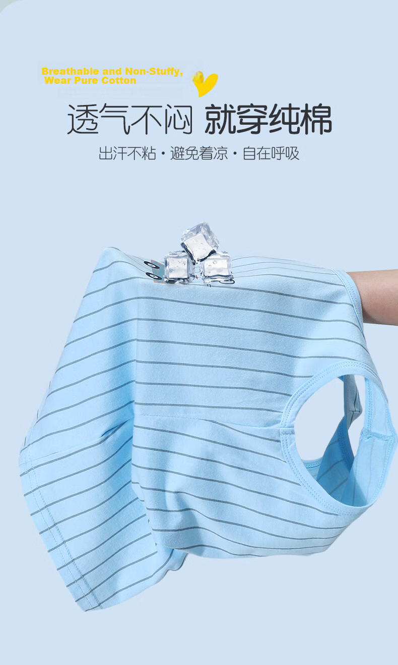 Miiow Kids Boys Cotton Sleeveless T-Shirt Summer Baby Vest Thin Base Shirt Summer Eyes 160 5