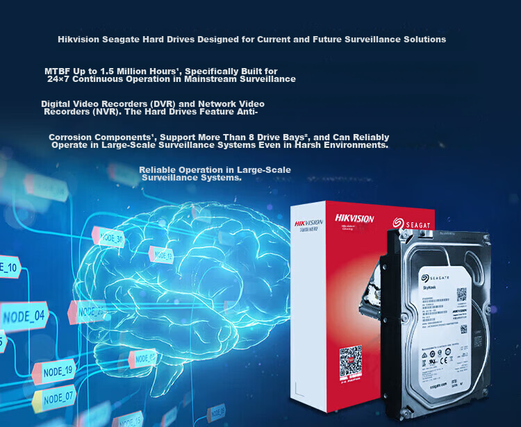 HIKVISION 8TB Surveillance Hard Drive Seagate Mechanical Hard Drive Dedicated Surveillance Recorder Hard Drive 7