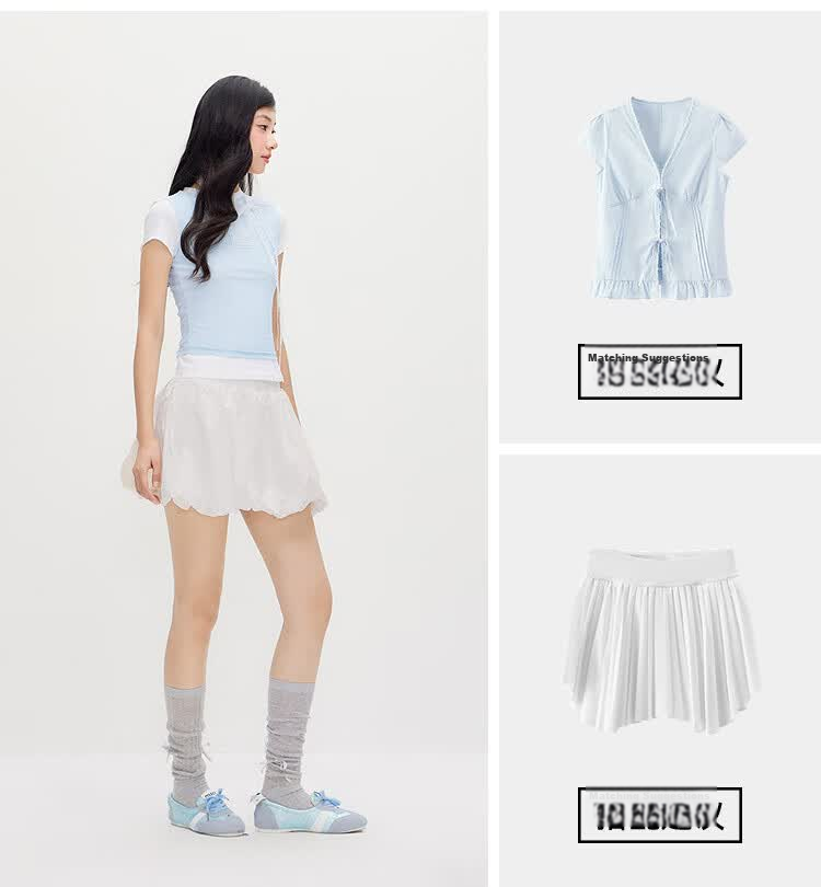 Semir Women's Summer Skirt Bowknot Cooling Sun Protection Versatile Outdoor Playful Bubble Hem Short Skirt 109326120004 7