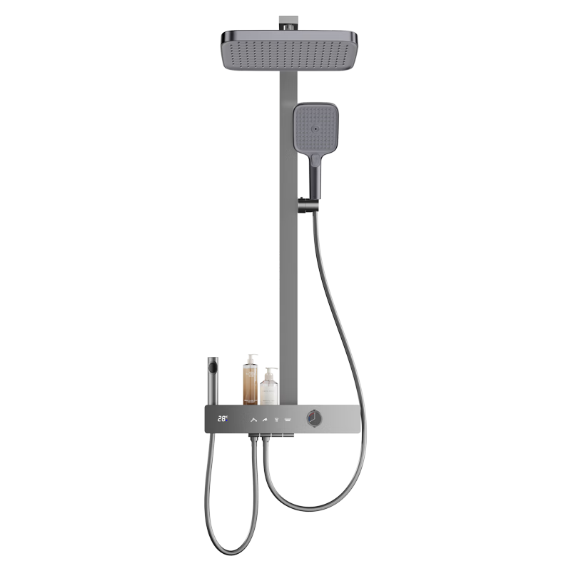 MICOE Complete Shower Set Piano Key Pressurized Shower Gun Gray Multifunctional Nozzle Brass Shower System M7Ultra