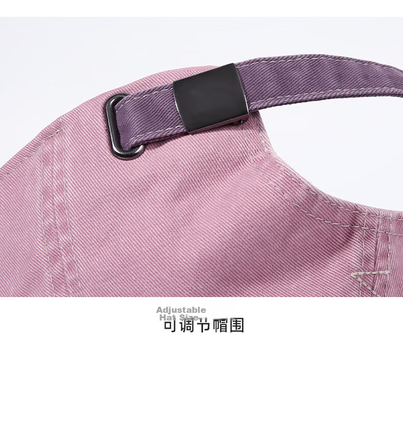 CACUSS Women's Summer Fashion Trendy Colorblock Distressed Edge Baseball Cap Outdoor Sun Hat Pink Purple 14