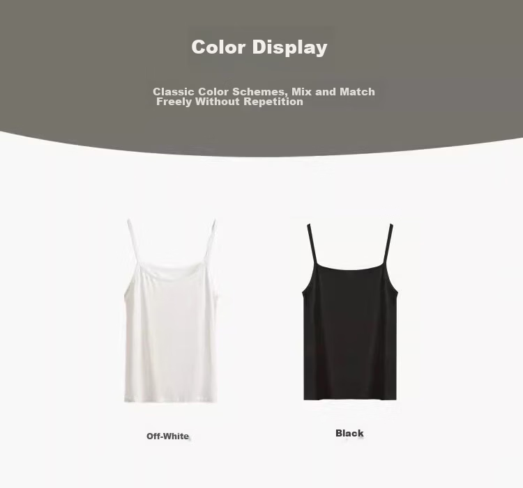 Modal Women's Slim Fit Sleeveless Camisole Tank Top Thin Layering Shirt Spring Summer M 12