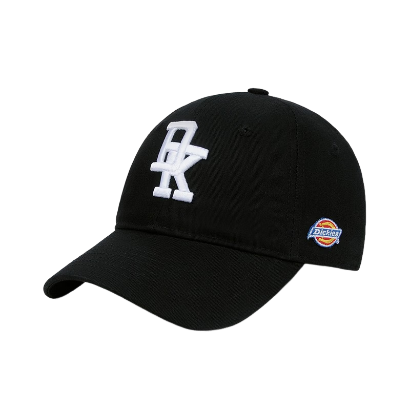 Dickies Embroidered Letter American Style Baseball Cap Unisex Trendy Casual Soft Top Duckbill Hat Black