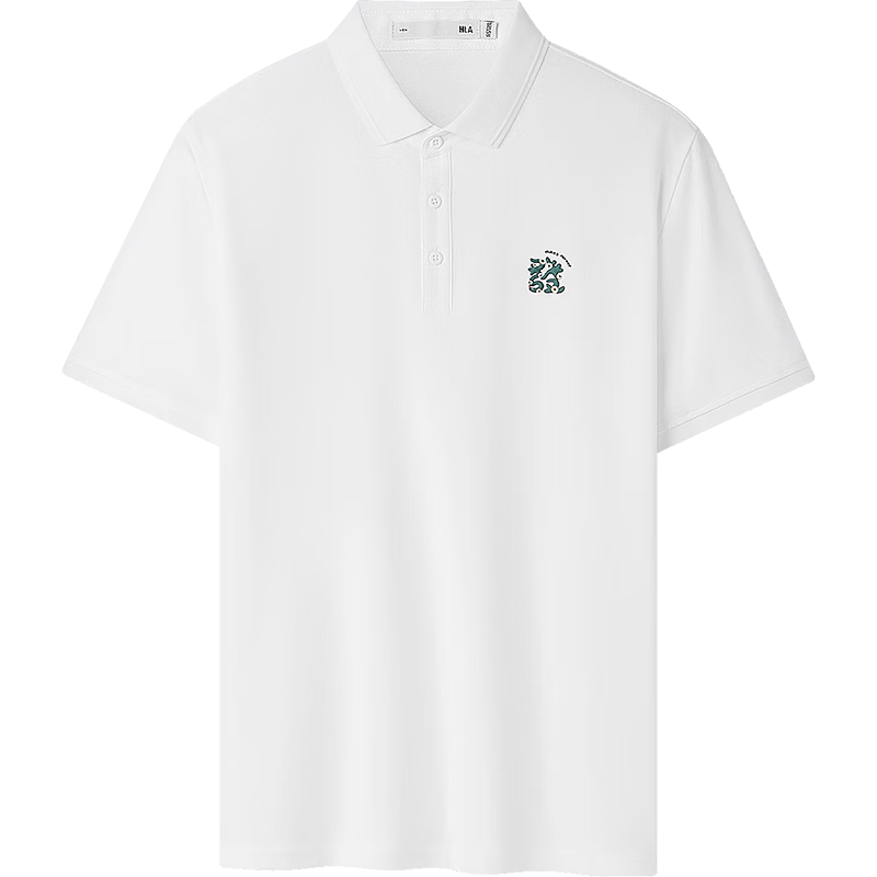 HLA Short-Sleeve Polo Shirt for Men, New Arrival [Fortune Print], Cool-Feeling Short-Sleeve Shirt for Men in Summer
