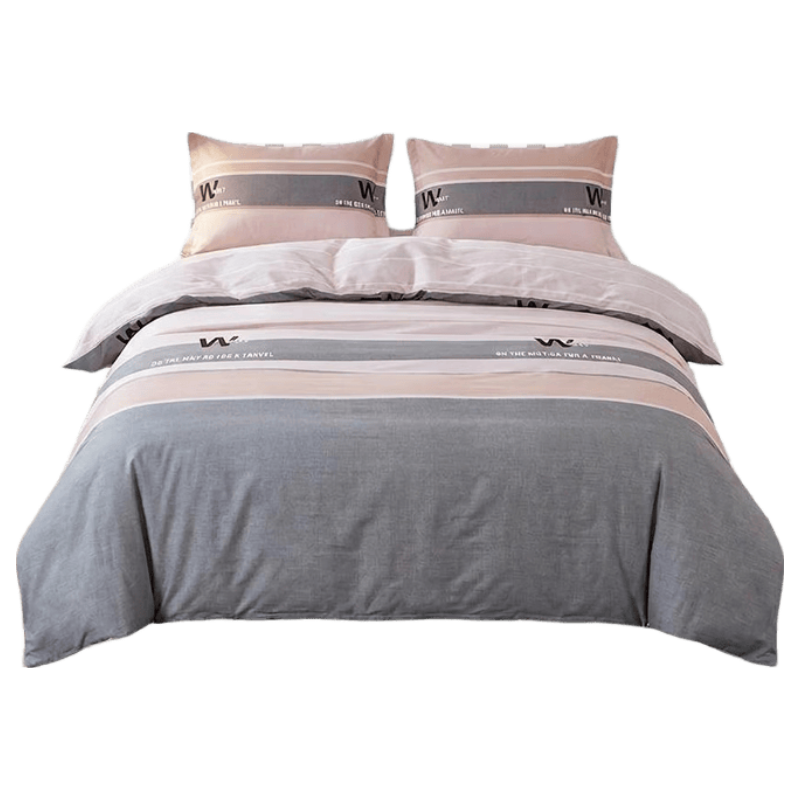 YALU&FREEDOM Pure Cotton Six-Piece Set, Student Bedding Complete Set, Dormitory Multi-Piece Set, Three-Piece Set, Pillow Core, Quilt Core, Mattress Pad, Light Gray