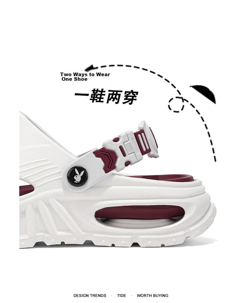 PLAYBOY 2026 Summer New Open Toe Sandals Men Soft Sole Casual Slip-On Outdoor Beach Shoes 6