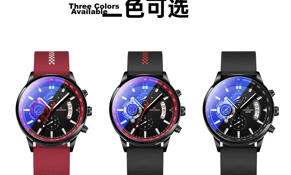 ZGO Men's Watch for Students Mechanical Style Silent Quartz Exam Watch Birthday Gift for 18-Year-Old Boys 44