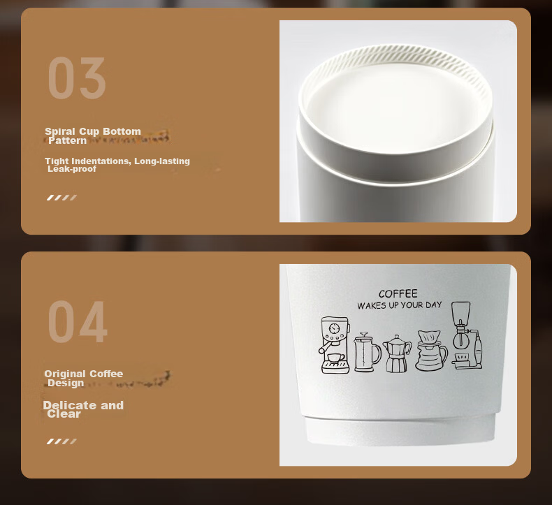 Circle Joy Disposable Paper Cups with Lids Thickened Insulated Hot Drink Coffee Cups Office Home Milk Tea Water Cups 25pcs 340ml 11