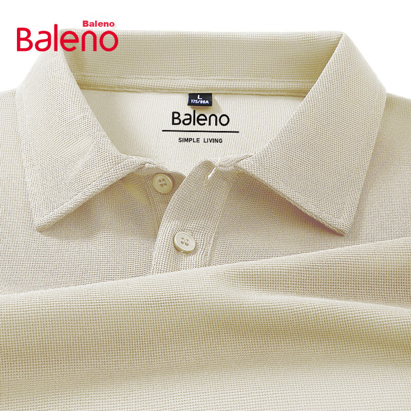 Baleno Father's Day Gift Waffle Polo Shirt Men Summer Loose Casual Simple Trendy Versatile Short Sleeve Top 19