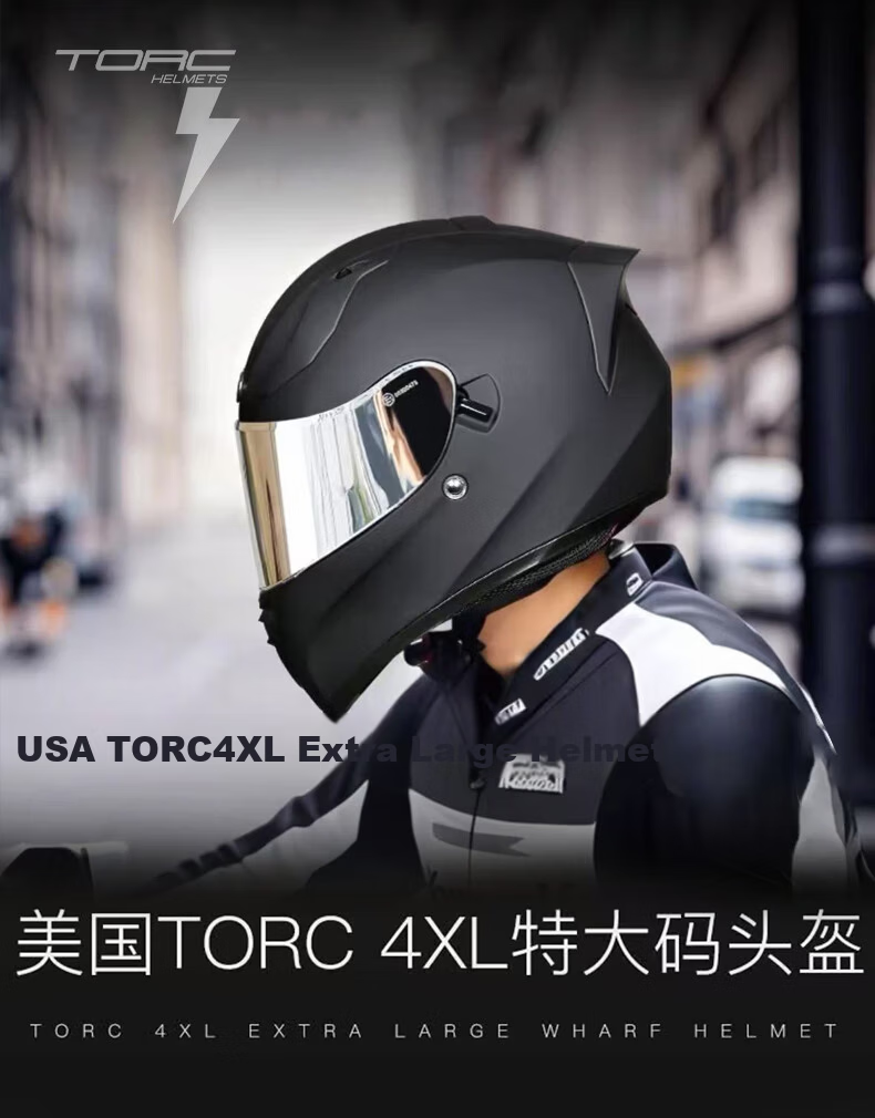 TORC Motorcycle Helmet Four Seasons Full Face Dual Lens Motorbike Large Spoiler 3C Certified Unisex T128 White 1