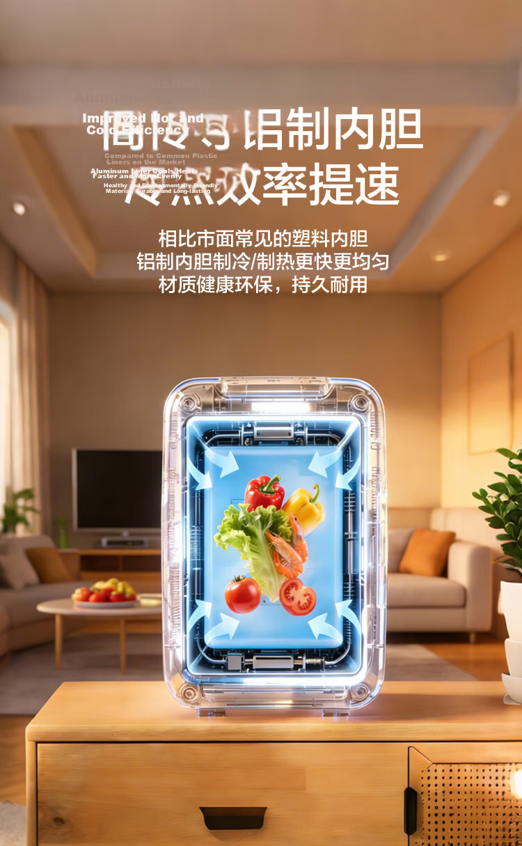 Midea Mini Refrigerator Car Refrigerator Small Household 3-4 Person Dual Use Cooling and Heating 21L Large Capacity [2026 Major New Model] 6