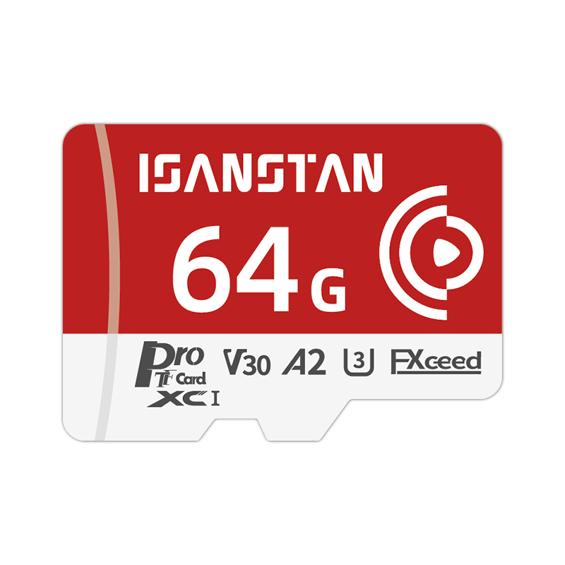 ISANSTAN 64GB Storage Card for Yingshi AcePro2 Memory Card Compatible with Insta360/Luna/GO Ultra/X4/X5 Sports Cameras TF Card 4K Recording U3 High-Speed V30