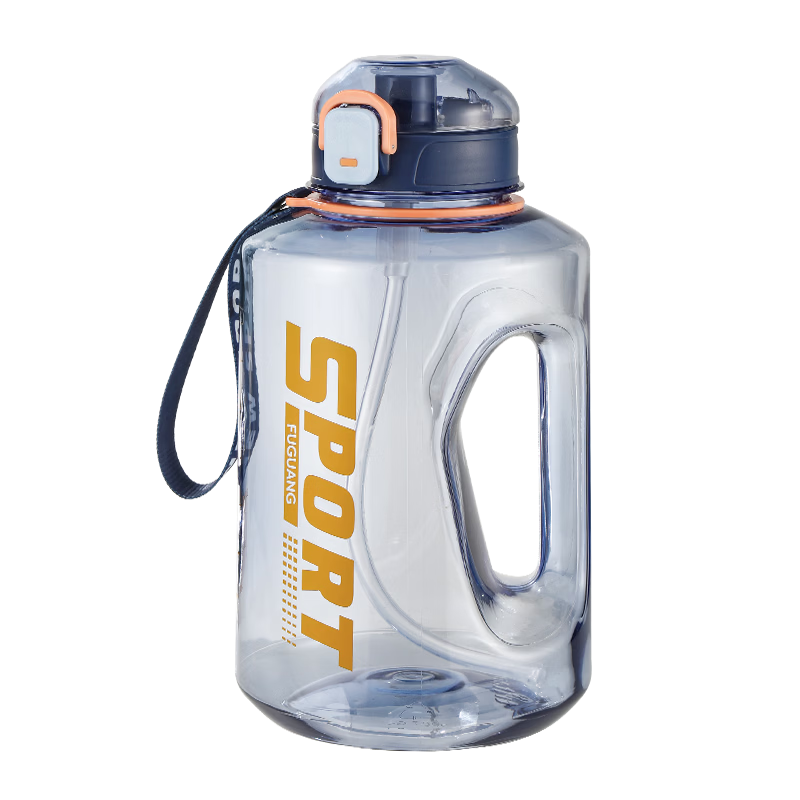 Fuguang Ton Cup Large Capacity Plastic Water Bottle Tritan Sports Outdoor Water Bottle 2600ML Blue