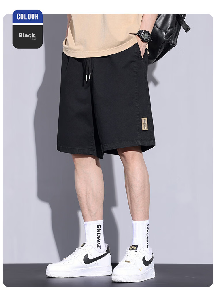 JEEP Men's Summer Casual Breathable Loose Cargo Shorts, Versatile Five-Point Pants, Khaki, XL 13
