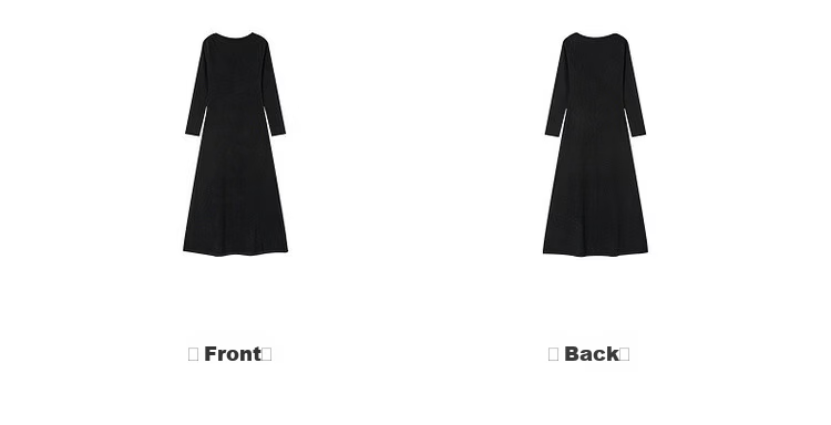 MT Elegant Curve Spring French Style Off-Shoulder Waist-Slimming High-Quality Knit Long Dress for Women 11