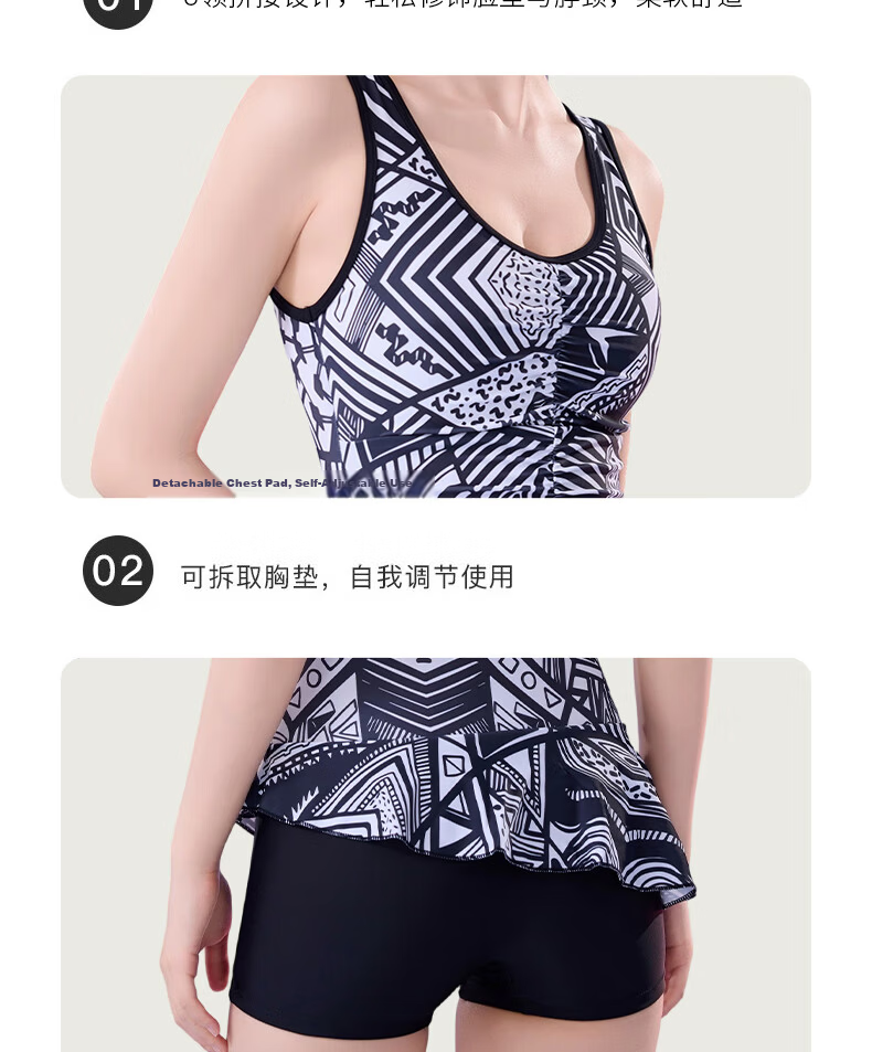 LangSha Women's One-Piece Slimming Modest Swimsuit for Swimming, Hot Springs, Beach, and Vacation 13