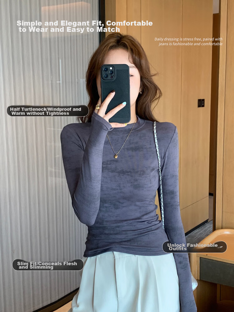 Langsha Women's Long Sleeve Camouflage Slim Fit Base Layer Top Spring New Fashion 4