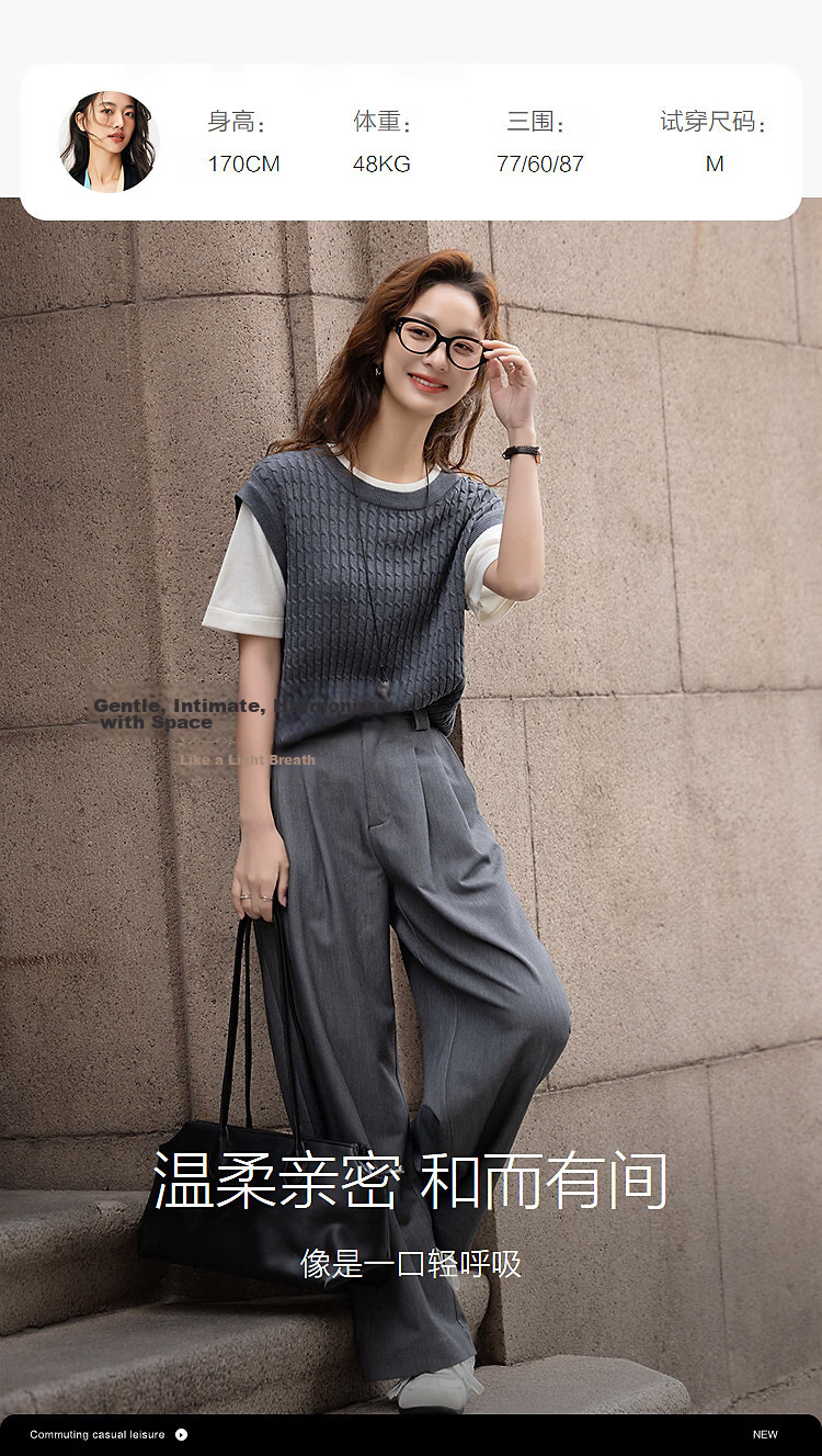 Demana【With Mulberry Silk/Sheep Wool】Spring College Style Cable Knit Colorblock Sweater Petite Women's Knitwear 7