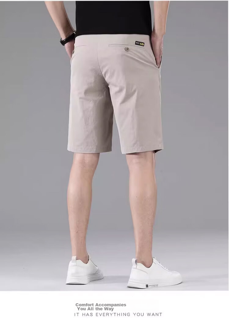 Playboy Ice Silk Men's Five-Point Shorts Summer Thin Breathable Quick-Dry New Business Casual Versatile Mid-Length Pants Trend 20