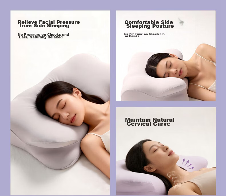 8H Slow Rebound Memory Foam A-Class Adult Pillow Neck Support Deep Sleep Antibacterial Pillowcase HY Pro Gray 3