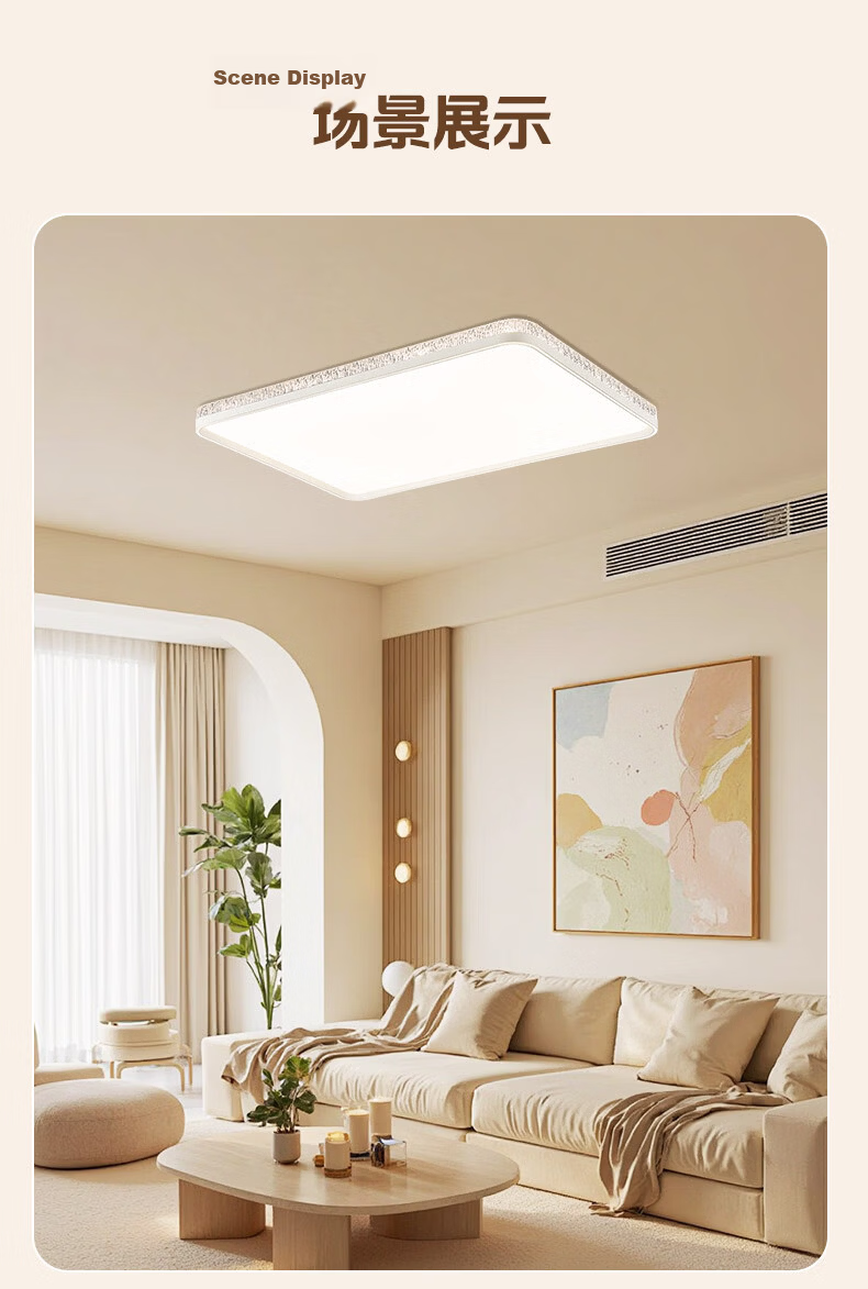 AOC Luxury Modern Crystal Eye-Care Ceiling Light with Pure LED Beads 2026 New Model, Installation Included 18