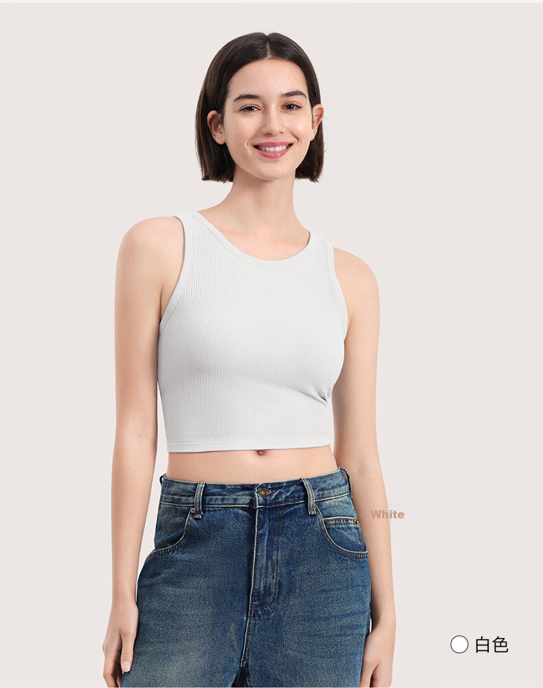 Ubras Ribbed Slim Fit Cropped Tank Top Sexy Backless Black Camisole for Women S 13