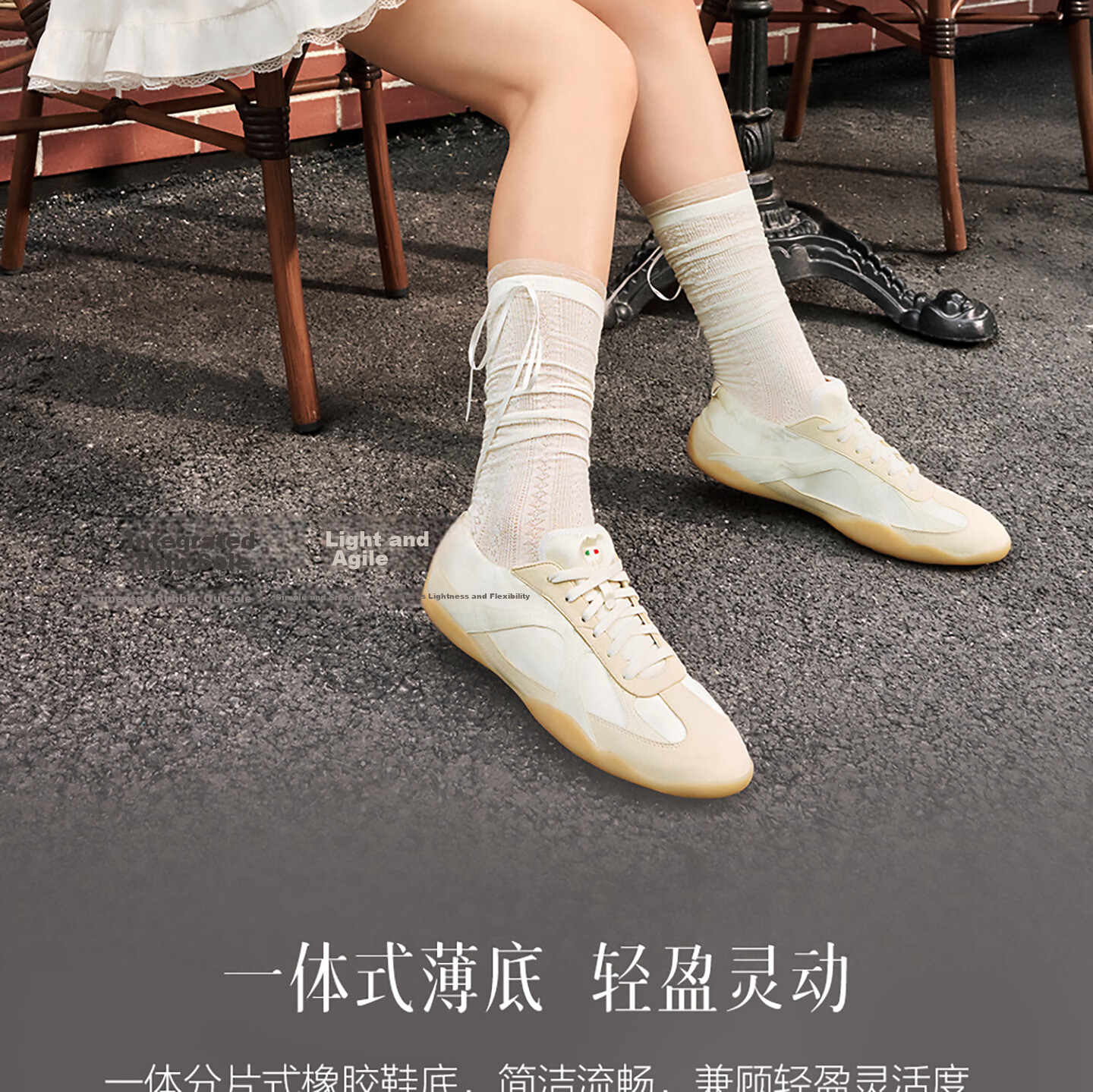 FILA Ballet Shoes Korean Style Sports Luxury Ballet Flats Women's New Football Training Shoes 14