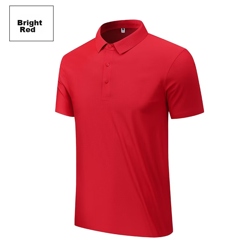 Jeanswest Men's Short Sleeve Polo Shirt Summer Thin Ice Silk Breathable Quick-Dry Casual Business Commuter Top 19