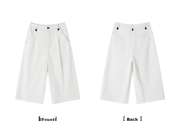 Demana [Light Workplace Style] Summer Simple Commuter Six-Point Straight Loose Versatile Petite Women's Casual Pants 20