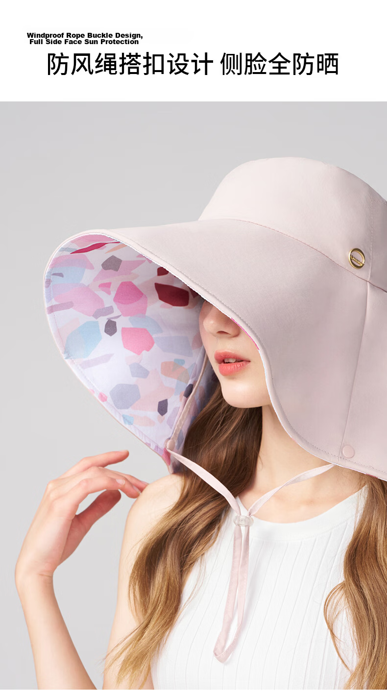 Kenmont 2026 New Oversized Brim Sun Hat UV Protection Large Head Circumference Women's Sunshade Hat 6324 3