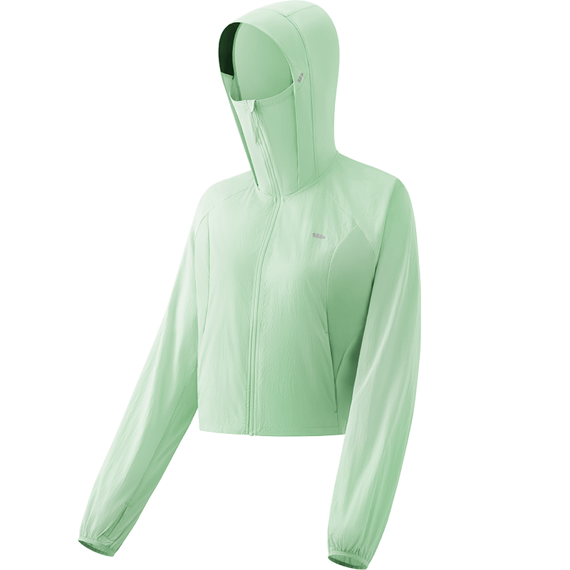 Beneunder Women's Lightweight Water-Repellent Sun Protection Jacket (Short) TS400 M Fresh Green