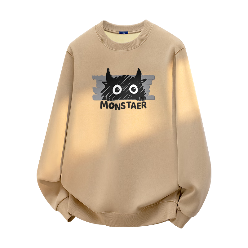GENIOLAMODE Fleece-Lined Sweatshirt for Men, Winter 2026 New Style, Thickened Warm Base Layer, Round Neck, Youth And Adult Long-Sleeve T-Shirt