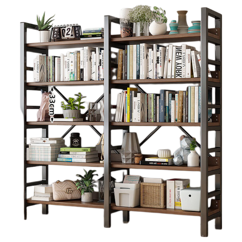 Milin Bookshelf Storage Rack, Floor-Standing Multi-Layer Organizer, Living Room Bookcase, Home Shelving Unit for Books And Storage, Double 5-Tier 120