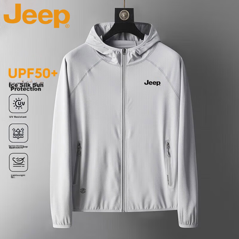 JEEP Father's Day Gift Men's Summer Outdoor Casual Sun Protection Quick-Dry Breathable Skin Jacket