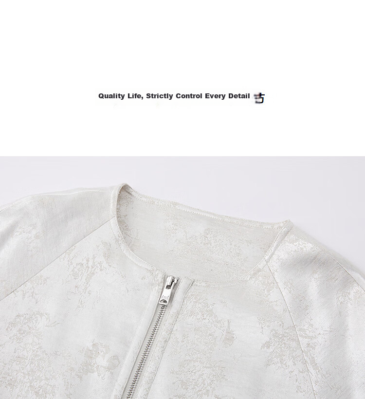Demana [With Flax Gold Foil Embossing] Spring National Style New Chinese Round Neck Drawstring Loose Petite Women's Jacket 12