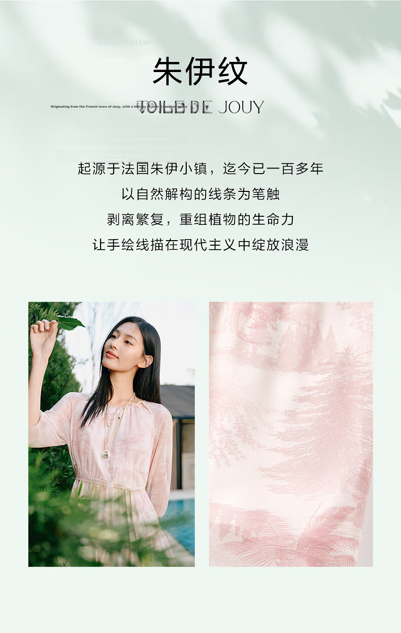 JUZII·ANNAKOU Landscape Dress 100% Mulberry Silk Elegant Waist-Cinching Summer Dress for Women Light Gray XL 4