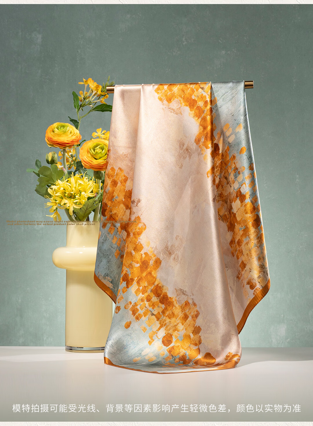 Shanghai Story 100% Mulberry Silk Double-Sided Printed Square Scarf Gift for Mom and Girlfriend Birthday 7