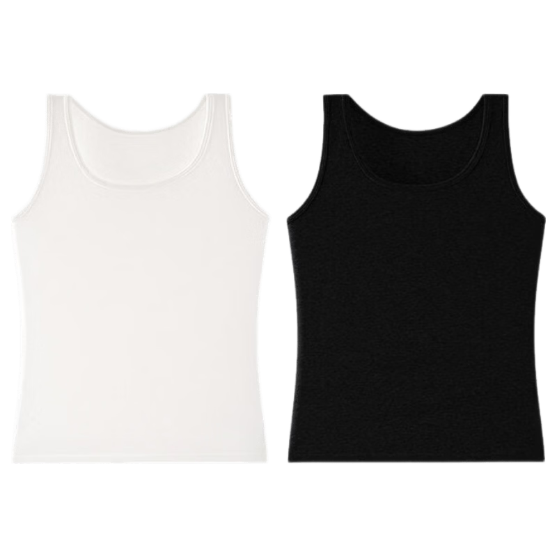 Modal 2-Pack Women's Tank Tops 100% Cotton White Summer Vest Innerwear Outerwear 2XL