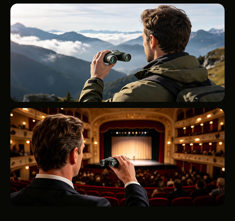 CURB Binoculars High Definition High Power Military Night Vision Outdoor Compact Portable 100x Smartphone Compatible Kilometer 16