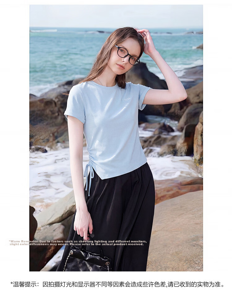 TonLion 2026 New Summer Women's Short Sleeve T-Shirt Unique Design Loose Fit Top Summer Outfit 2