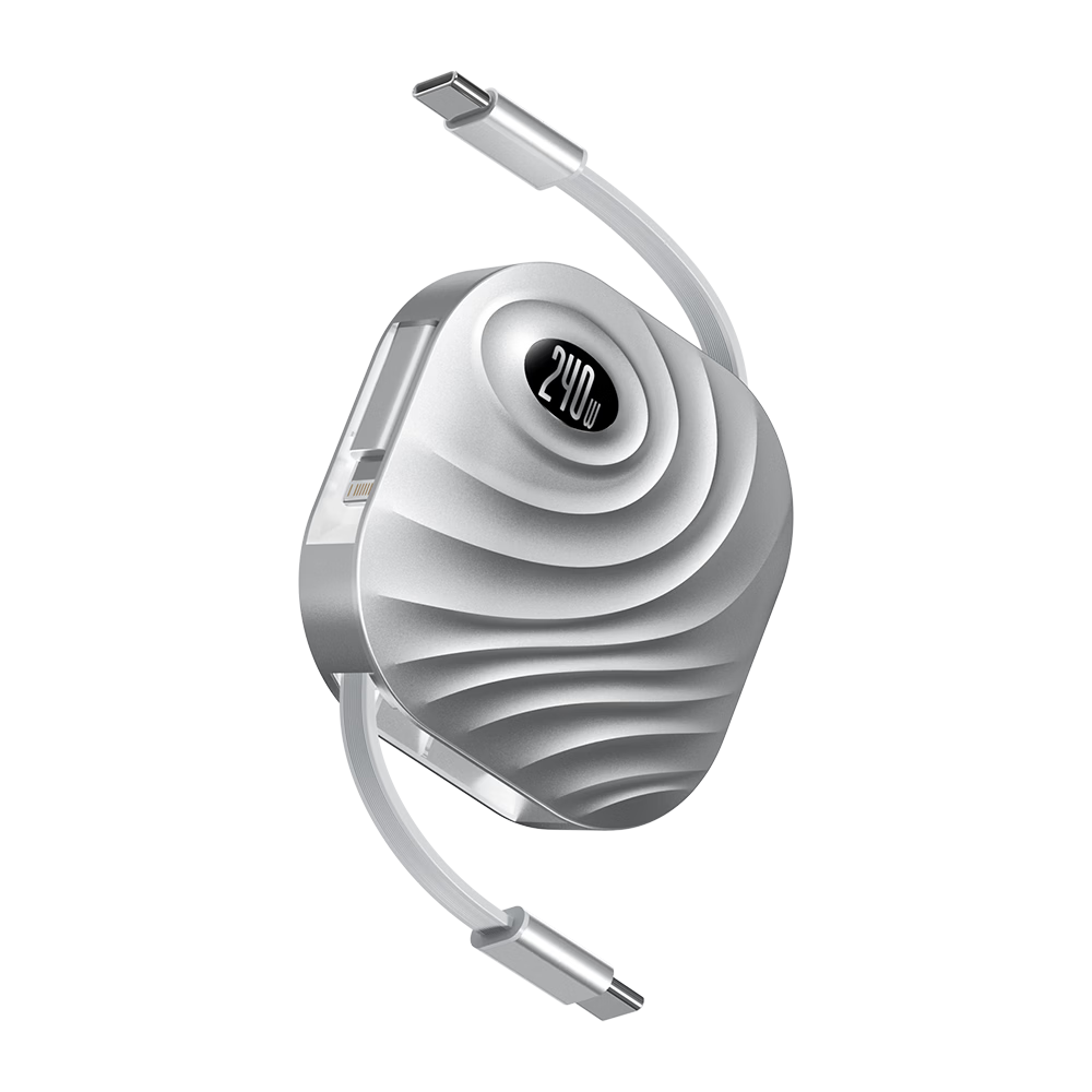 Beimo 240W Retractable Dual-Head Type-C PD Fast Charging Cable Lightning for iPhone 17 Pro Max Apple 14 Huawei Xiaomi Smartphones