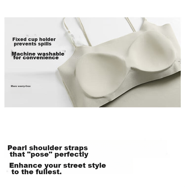 LangSha Spring Summer Wearable Cooling Seamless Padded Anti-Exposure Antibacterial Women's Tank Top 12