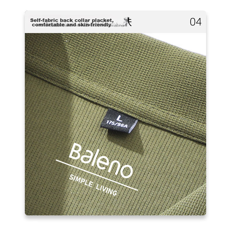 Baleno Summer Knitted Polo Shirt for Men, Heavyweight Waffle Texture, Crisp And Textured, Loose-Fitting, High-End Feel, Turn-Down Collar, Short-Sleeved 25