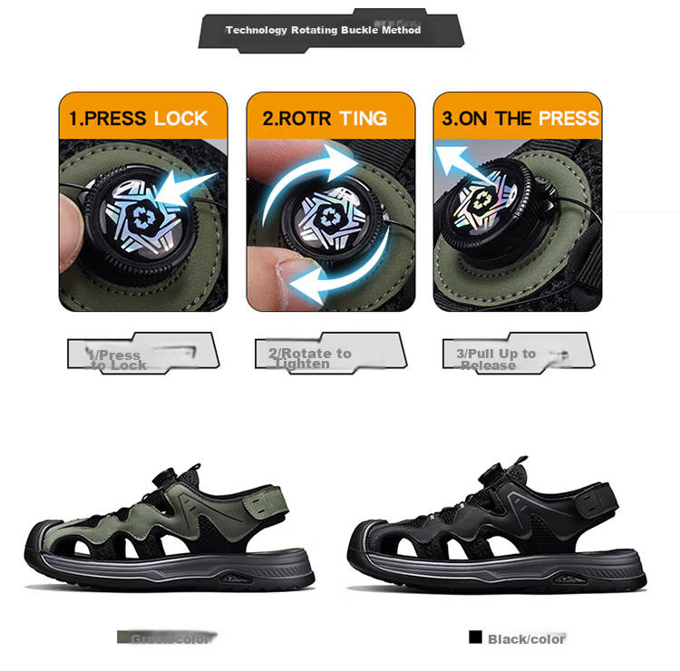 Bull Family Baotou Men's Summer Outdoor Breathable Mesh Soft Sole Versatile Creek Shoes Men's Beach Sandals 31