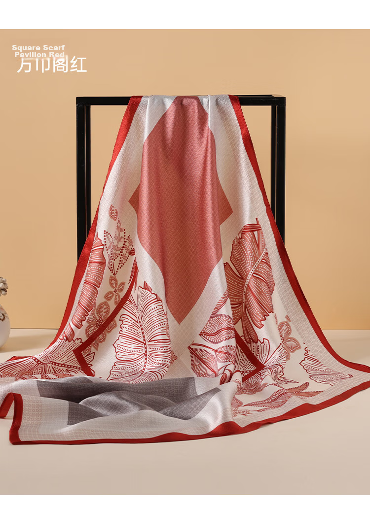 Hodo 100% Mulberry Silk Scarf for Women, Square Silk Shawl, Practical Gift for Loved Ones, Gift Box Packaging 7