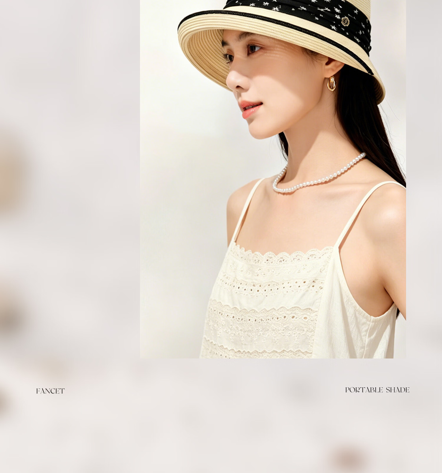 FANCET Women's Summer Elegant Rolled Brim Sun Hat Japanese Style Daisy Waist Stripe Bucket Hat Versatile Travel Cap 29