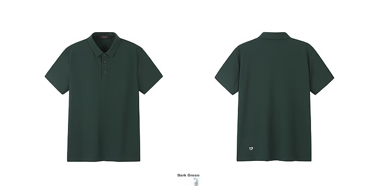 Youngor [Sun Protection Cooling] Summer Men's Short Sleeve Polo Shirt Casual Moisture-Wicking Breathable T-Shirt Dark Green M 15